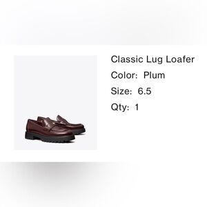 Tory Burch Classic Plum Loafers